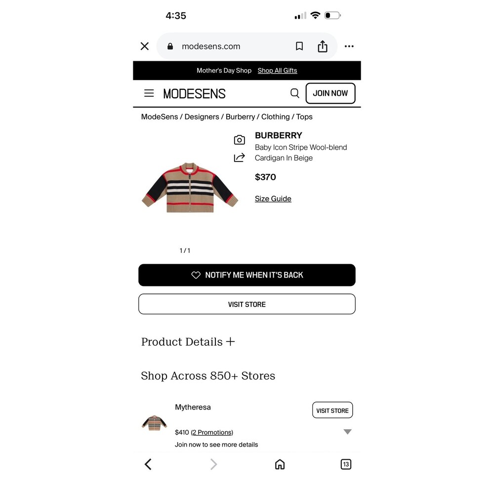 Burberry Sweater $370